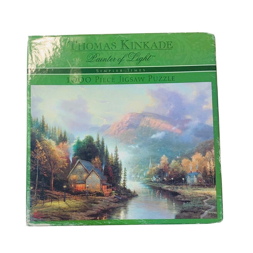 Thomas Kinkade Puzzle 1000 Piece Jigsaw Simpler Times Ceaco Painter of Light